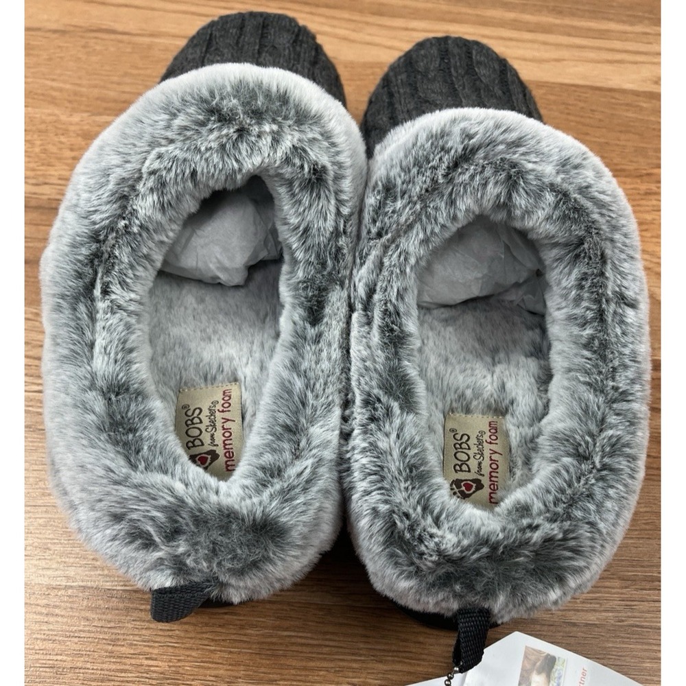 BOBS by Skechers Keepsakes Ice Angel Clog Slippers in Charcoal Womens 9.5 NEW - Picture 12 of 14